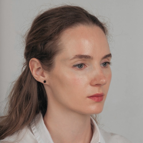 Пусеты Fiore Luna  Black, SWE2127/1 BL G фото 2